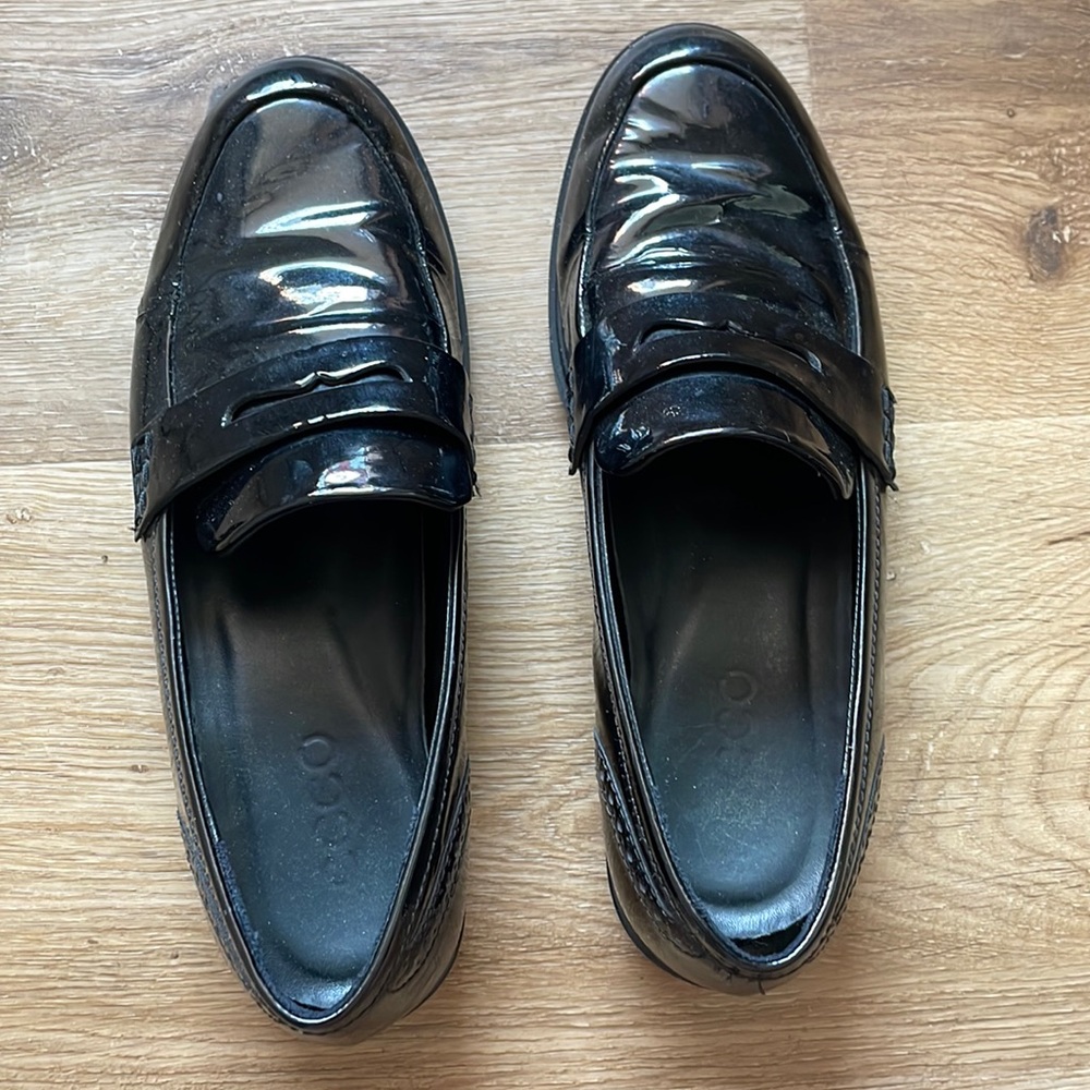 Ecco Classic 15 Penny Loafer, Patent Leather, Size 38, US 7-7.5